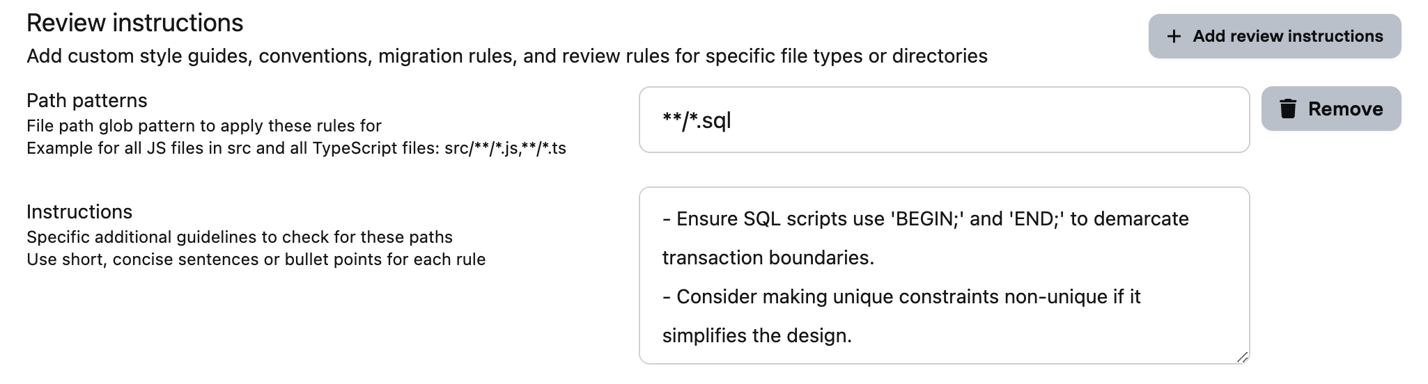 Review Instructions