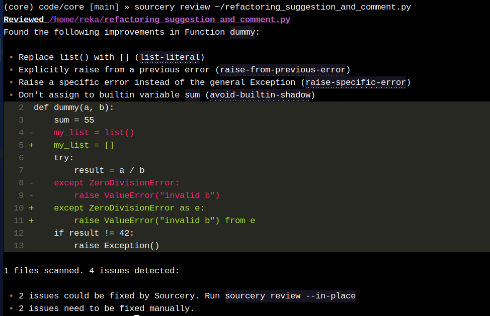 Running Sourcery in the Command Line